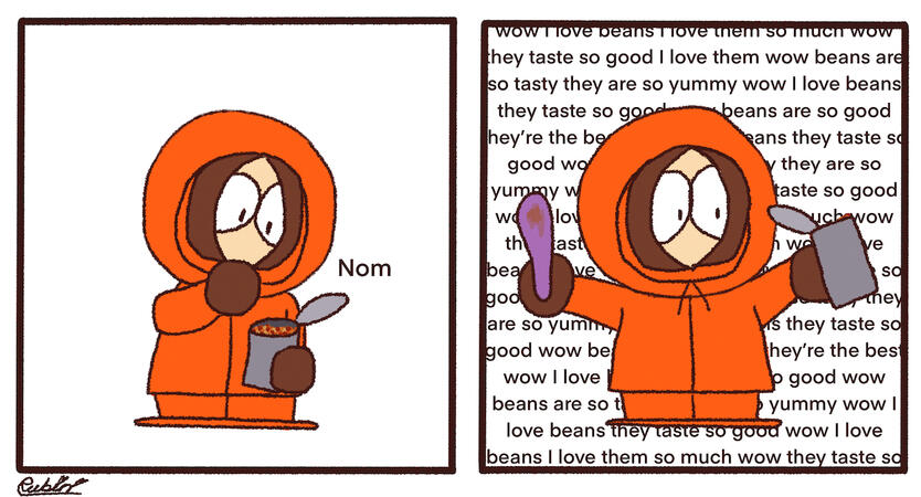 Kenny Loves Beans - Made in Procreate Pocket, 2025